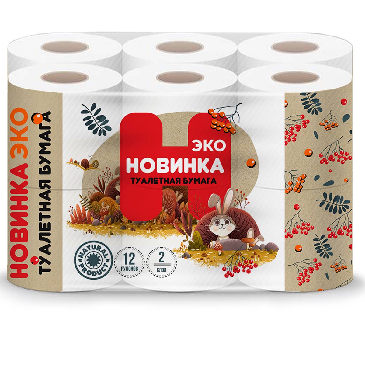 Саранск — Туалетная бумага  «Новинка ЭКО» 2 слоя белая оптом.