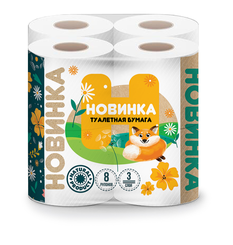 Саранск — Туалетная бумага  «Новинка» 3 слоя белая оптом.