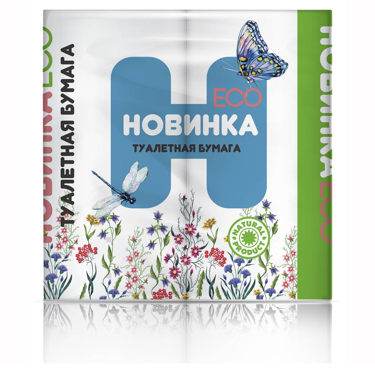 Саранск — Туалетная бумага  «Новинка ЭКО» 4Р 2 слоя белая оптом.