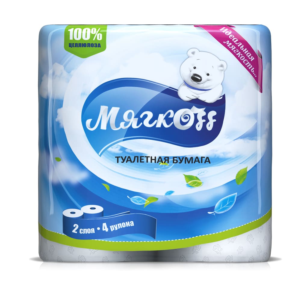 Саранск — Туалетная бумага  «Мягкоff» белая оптом.